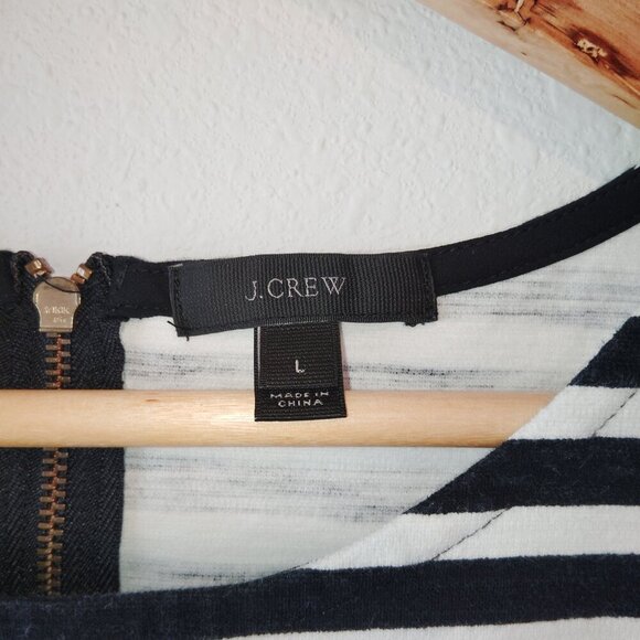 J. Crew Black and White Striped Mini Dress - Picture 4 of 6